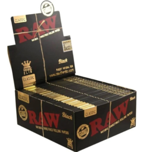 RAW BLACK CONNOISSEUR - KS SLIM + TIPS BOX/24